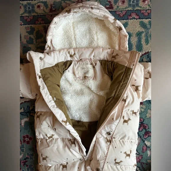 Rylee + Cru Puffer one-piece fox size 6-12M - Picture 2 of 3